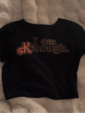 Kids Black Graphic Tee - "I Am Kenough."